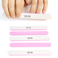 Custom Logo Washable Emery Board Nail File Double-sided 100/180 Grit Pink Nail Files