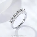 Starsgem 925 Sterling Silver Diamond Ring 3.5mm Round Brilliant Cut Moissanite Wedding Rings  for Women