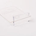 Customized Acrylic Desktop Business Card Holder Table Number Holder Stand Shape Office Desk Name Plate Sign Holder Clear Stand