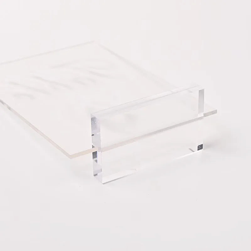 Customized Acrylic Desktop Business Card Holder Table Number Holder Stand Shape Office Desk Name Plate Sign Holder Clear Stand