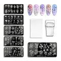 Nail Salon Tool Flower Image Transfer Template 3D Flower Design Nail Art Stamping Plate