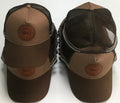 Wholesale Custom 5 6 Panel  2 Side Stripes Trucker Caps Structured Crown Leather logo Australia Country Mesh Trucker Hat