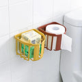 FY Hole-free Toilet Paper Holder Bathroom Kitchen Tissue Box Wall-mounted Sticky  Storage Box Toilet Paper Holder Roll Paper
