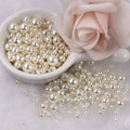 3-8mm Mixed Size White Beige Color Plastic Pearl With Hole for Jewelry Making