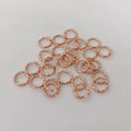 Excellent Sparkle Open Jump Rings Rose Gold Filled Jewelry Findings for Diy Handmade Making