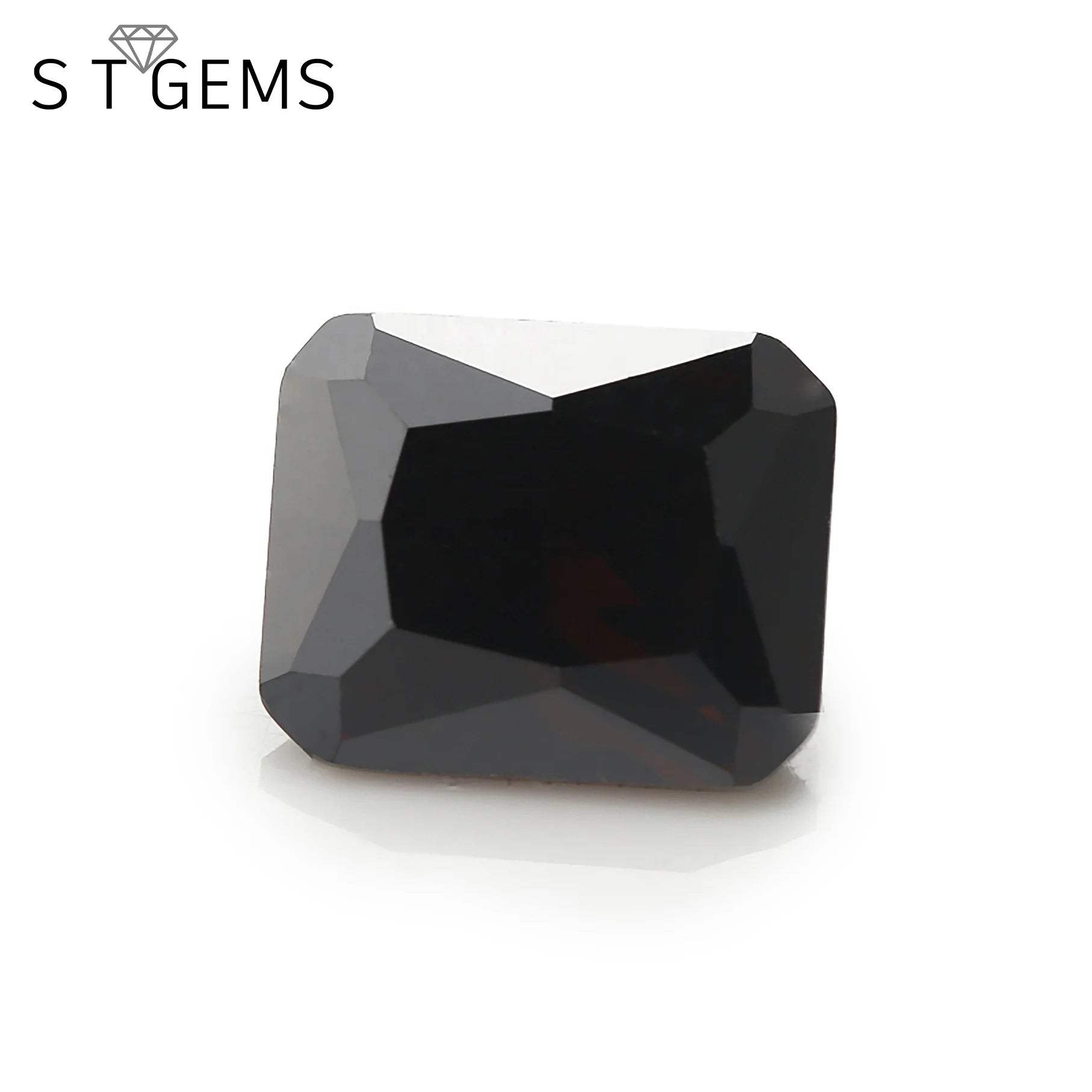 Loose CZ Cubic Zirconia Coffee Rectangle Chamfer Shape Cubic Zirconia Stones Gems Jewelry for Women