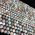 Wholesale Natural Stone Beads Larimar Gemstone Loose Beads Round Square Irregular Larimar Beads for Jewelry Making