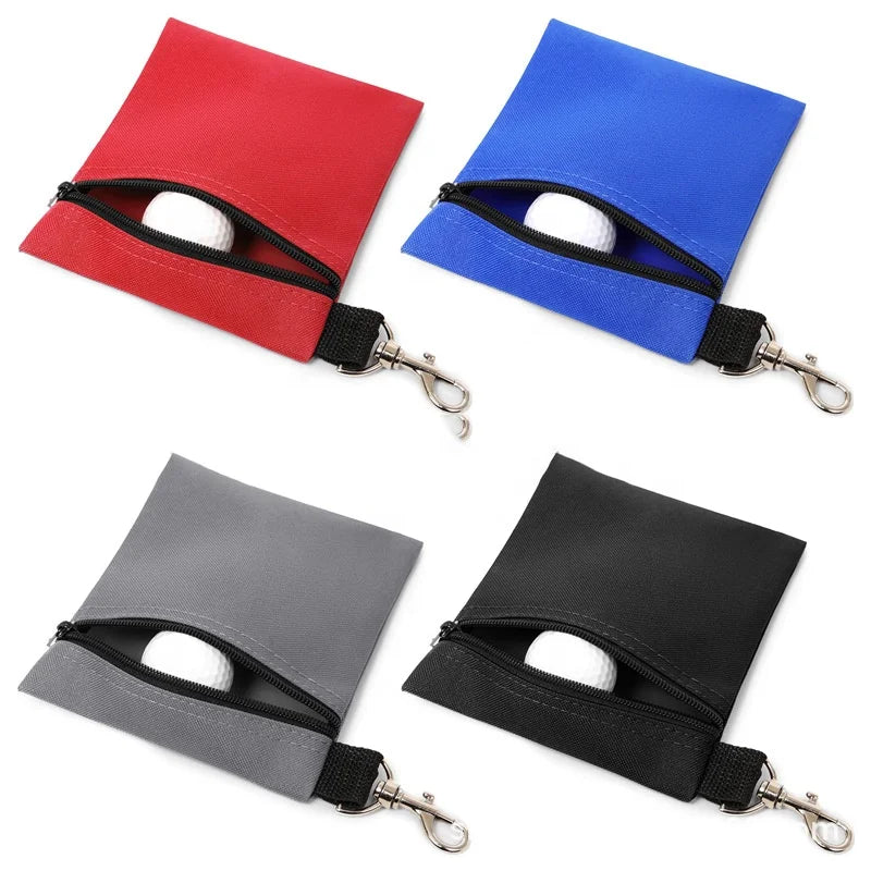 Great Little Polyester Zipper Golf Ball Pouch Bag with Tees and Ball Markers Golf Accessories