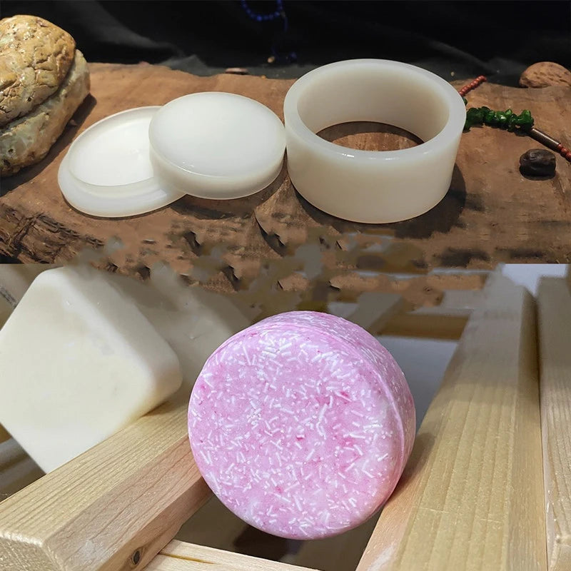 Early Riser Solid Shampoo Press Bar Mold 2.5inch 6.35cm Diameter Bath Bomb Mold Plastic Design Tools for 95g Max Volume Cake