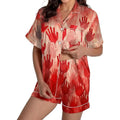 Cute Short Pajama Set Plus Size Premium Pajama Set Summer Manufacturer Wholesale Sleepwear Suit Short Sleeve Low MOQ Custom Logo