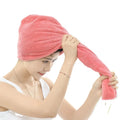 Hair Turban Soft Microfibre Bath Shower Cap Hair Wrap Towel Fast Drying Thickness Microfiber for Women Woven Plain Beach Towels