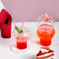 Best Selling Creative Ice Cream Shape Juice Glass Cup High Borosilicate Glass Cocktail Glass Cup