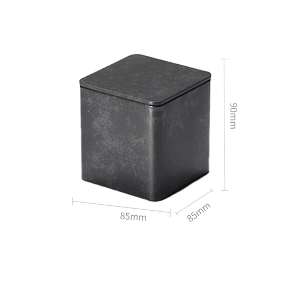 Custom Square Tinplate Tea & Coffee Tin Can RTS 85*85*90mm Airtight Empty Tin Can for Food Storage