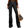 2024 New Women's High Waisted Jeans Stretch Slim Flared Jeans Fashion Design Casual Women Denim Pants