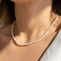 Wholesale Pretty Women's Stainless Steel Imitation Beaded Pearl Necklace Fashion Jewelry