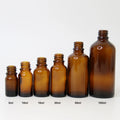 Factory Price Eco-Friendly 15ml Frosted Amber Flat Drop Perfume Glass Bottle for Cosmetics Essential Oil and Serum