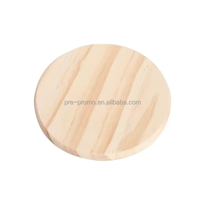 Custom Wholesale Pine Wood Round Tea Coaster Wooden square coaster