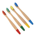 Wholesale Natural Bamboo Toothbrush Soft Colorful Bristles Disposable Home Travel Hard Medium Feature Adults Children Free