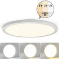 Ultra-Thin Modern AC 3CCT LED Ceiling Lights 3000k 4000k 6500k Panel Lamp Dial Switch Surface Mounted for Bedroom Living Room