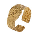 BM Fashion 18K Gold Irregular Cuff for Bracelet for Women Hypoallergenic Non-Tarnish Stainless Steel Bangles