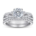 Elegant Jewelry Wholesaler 925 Sterling Silver Jewelry Round Brilliant Cut Rhodium Plated AAA Zircon Ring Engagement Wholesale