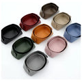 PU Leather Folding Tray Carved Jewelry Display Plate Cosmetic Organizer for Desktop for Keys Kitchen Wardrobe Decor Gifts