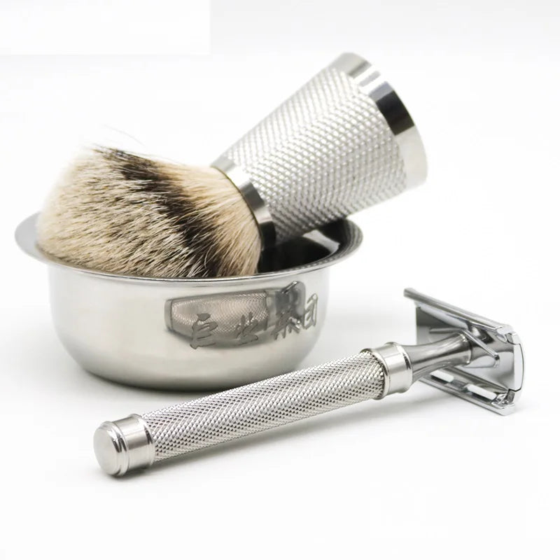 China Top Manufacturer JDK Wholesale Shaving Kit for Men Includes Safety Razor Shaving Brush Shaving Bowl