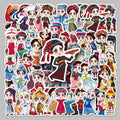 56PCS Factory Hot Notebook Stickers Personalized Customized Vinyl Self-adhesive Cartoon 56 Nationalities Stickers