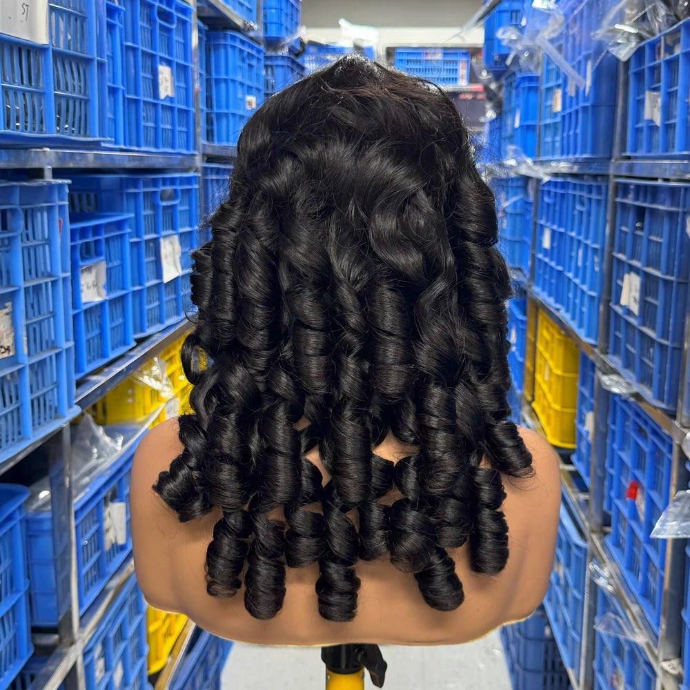 New HD Lace Front Double Drawn Glueless Brazilian Remy Human Hair Wig 13x4 for Lace Long Length Loose Wave Curly Transparent