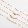 Fenny 18K Gold Plated Wholesale Tarnish Free & Waterproof Elegant Dainty Zirconia Stainless Steel Necklace for Women