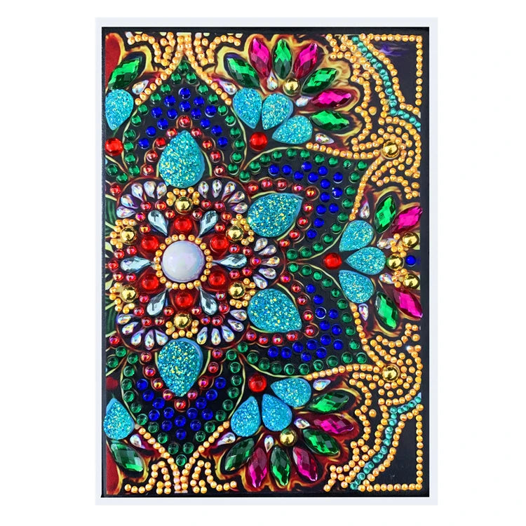 50 Pages Writing Note Special Shaped Diy Mandala Diamond Painting Cover Diary Book for Travel
