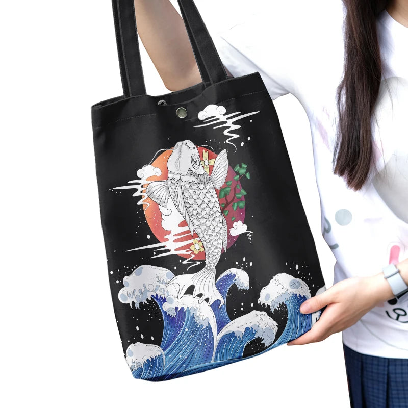 Women's Shoulder Bag Custom Bag Tote Shopping Cotton Canvas Tote Bag With Custom Printed Logo
