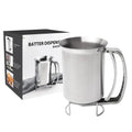 800ml Stainless Steel Pancake Batter Dispenser Professional Batter Funnel Kitchen Tool for Baking Cake Cupcakes Crepes Waffles