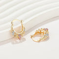 Bijouterie Joyeria Bisuterias Oro Luxury Earrings  Hollow Copper Alloy Women Hoop 18K Gold Plated Wholesale Earrings Women