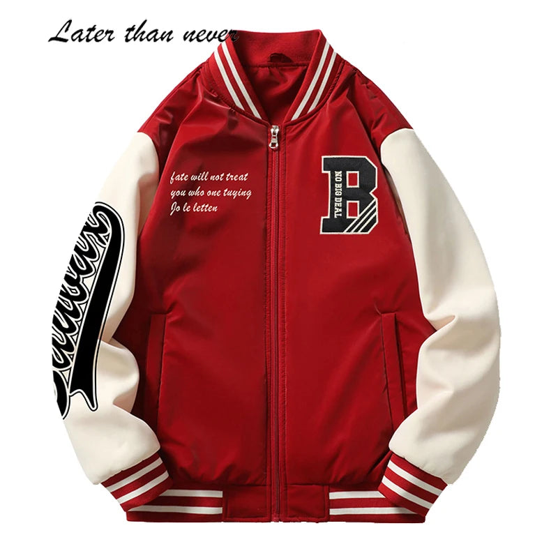 Men's Letterman Embroidered Baseball Jacket College Varsity Bomber Uniform with Equipo for Spring Season