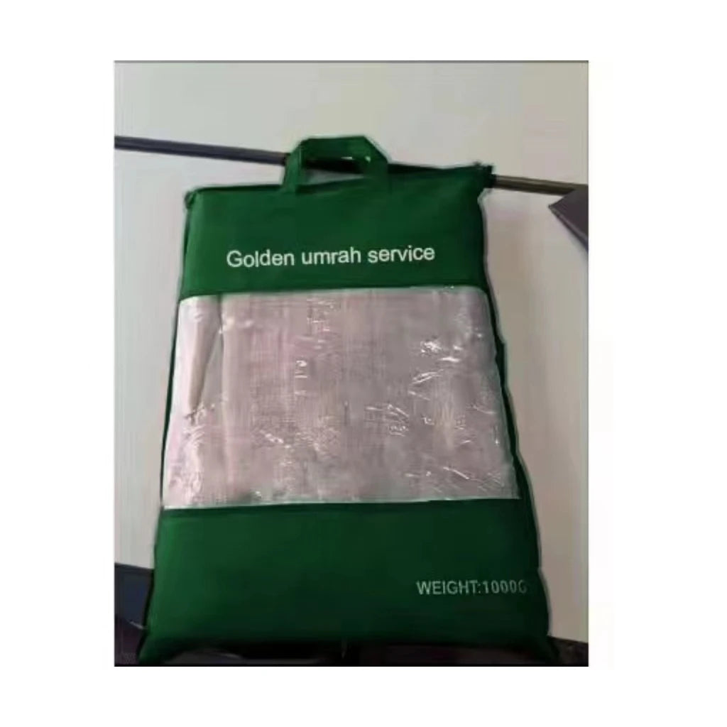 Wholesale 100% Polyester Cotton Hajj Towel Jacquard logo Hajj Ihram Towel