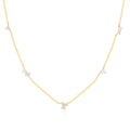 Fashion Necklaces 925 Sterling Silver Geometric Diamond Necklace Irregular Round Zircon Gold Plated Necklace for Women