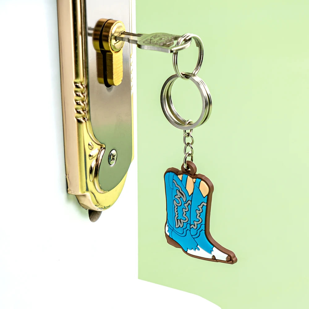 New Arrival Cowboy Keychain Bead Chain Cute Western Hat and Boot Design Affordable and Practical for Outdoor and Rodeo Fans
