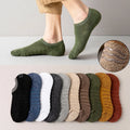 Wholesale Plain Terry Liner Hidden Socks Non Slip No Show Invisible Loafer Socks for Men