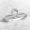 Semi Mount 5*7mm Sterling Silver Ring Pear Shape Empty Blank Support Claw Setting S925 Base Without Center Stone for DIY Inlay