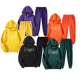 Sweatpants and Hoodie Polyester Long Personalized Two Pieces Men Sports Fleece Tracksuits Jogger Custom Sweatsuit With logo