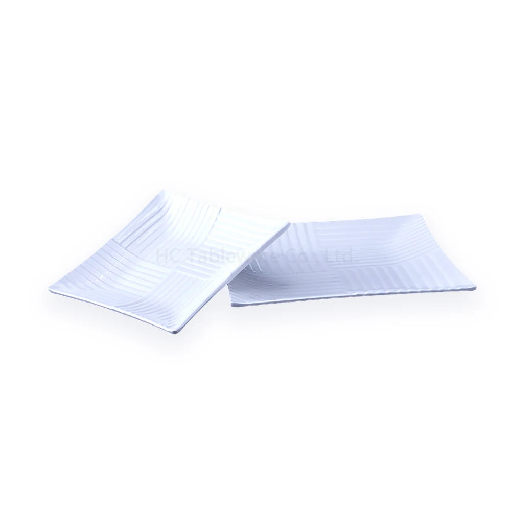 Square Plates Decorative Serving Plate Melamine Restaurant Square White Plate Wedding