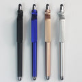 Promotional Office Use Custom logo Plastic Multi Function Mobile Phone Holder Active Stylus Gel Ink Ball Pen with Touch Screen