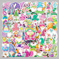 54PCS Factory Wholesale Phone Case Stickers Cute Cartoon Waterproof Easter Gnome Decorative Stickers