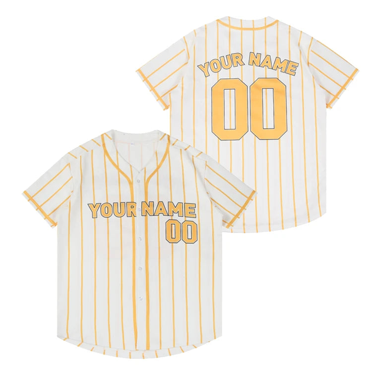Custom Printed Logo Name Number Baseball Uniform Polyester Baseball Shirts Sportswear Personalized V Neck Men's Baseball Jersey
