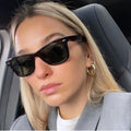 2022 Square Frame UV Protection Driving Sun Glasses Men Women Classic Retro Rivet Polarized Sunglasses