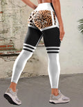 Stylish Side Stripe Print High Stretch Running Fitness Yoga Leggings Women's Activewear Lift Abdominal Control Exercise Pants