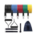 FDFIT 11pcs Band Sets  Heavy TPE Latex Resistance Band and Tube Sets Gym Workout Equipment