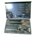 6 PCS Professional Stainless Steel Forged Kitchen Chef Knife Set with Wooden Handle