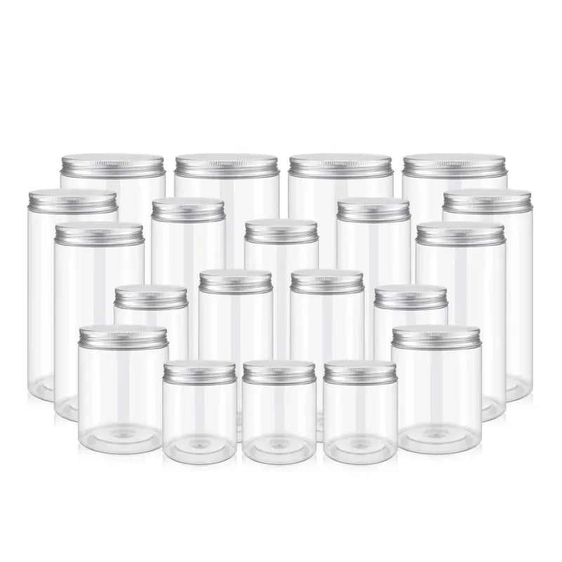 In Stock 100ml 120m 1000ml 1500ml Plastic Jars for Food Multipurpose Use Pet Plastic Transparent Jar for Food Storage Container